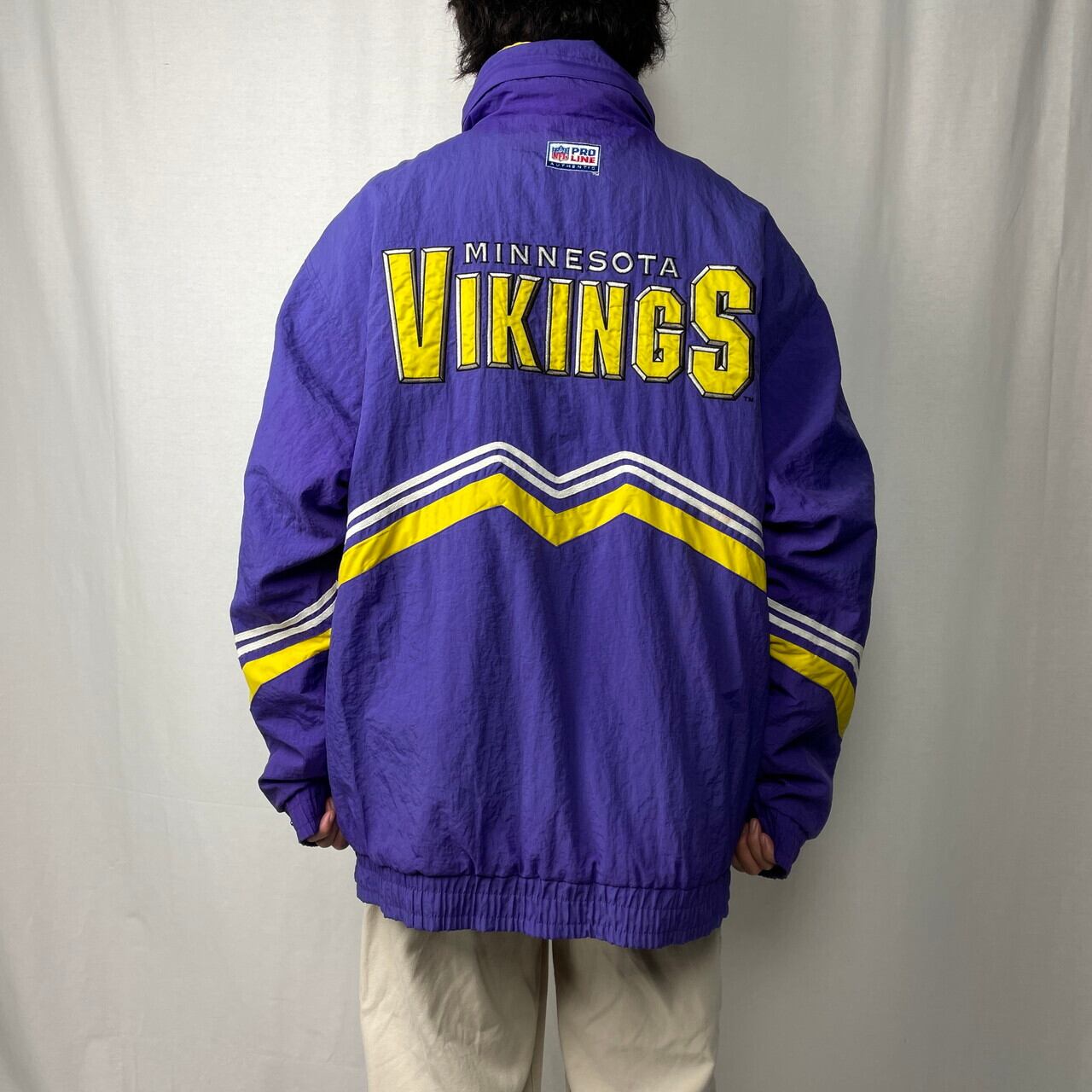 90年代 NFL PRO LINE LOGO ATHLETIC 中綿 ナイロンジャケット ミネソタ 