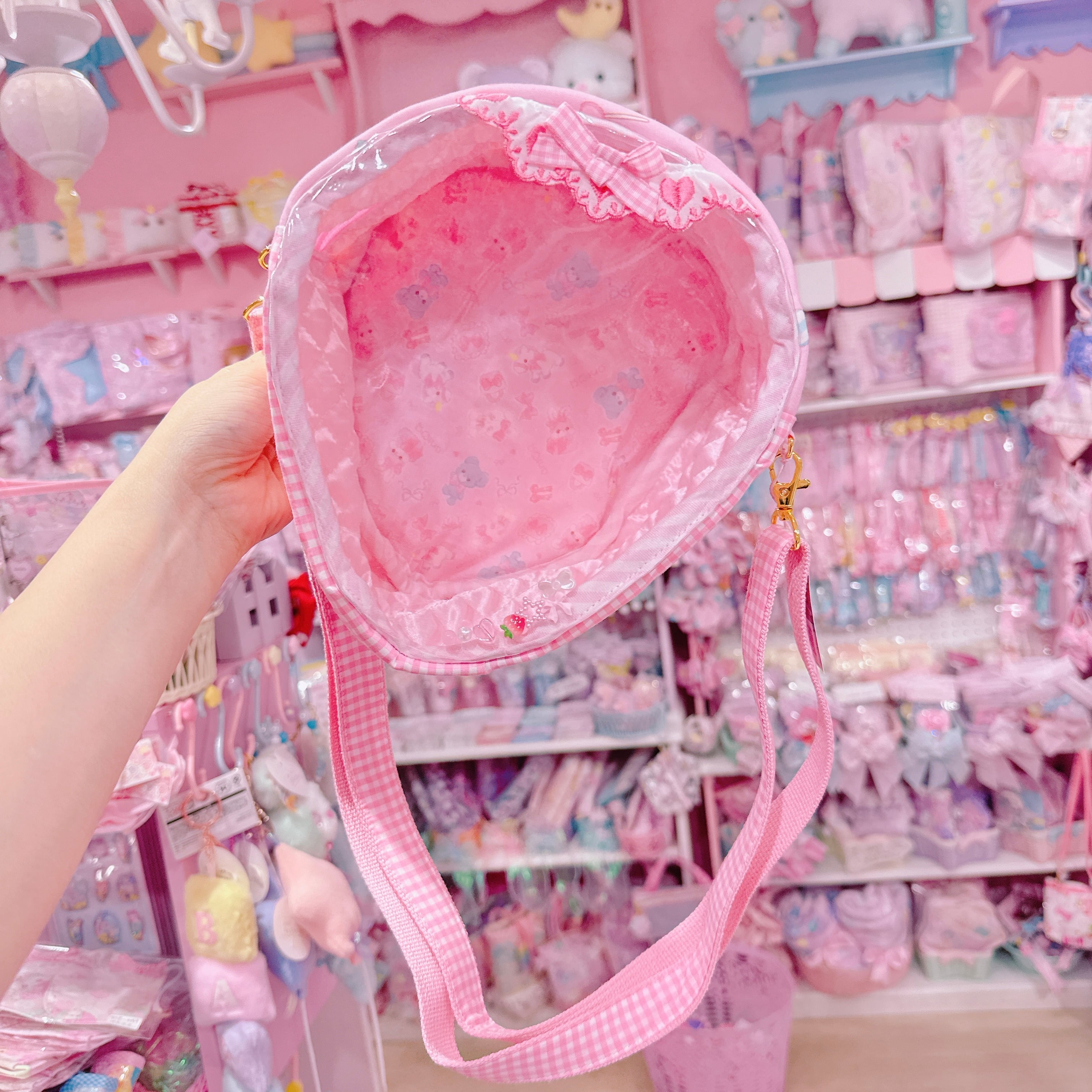 【F1】79-9いちご型ショルダーバッグ