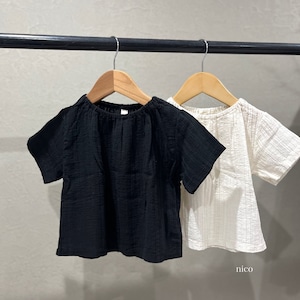 キャメルコットンブラウス(80-120サイズ)
