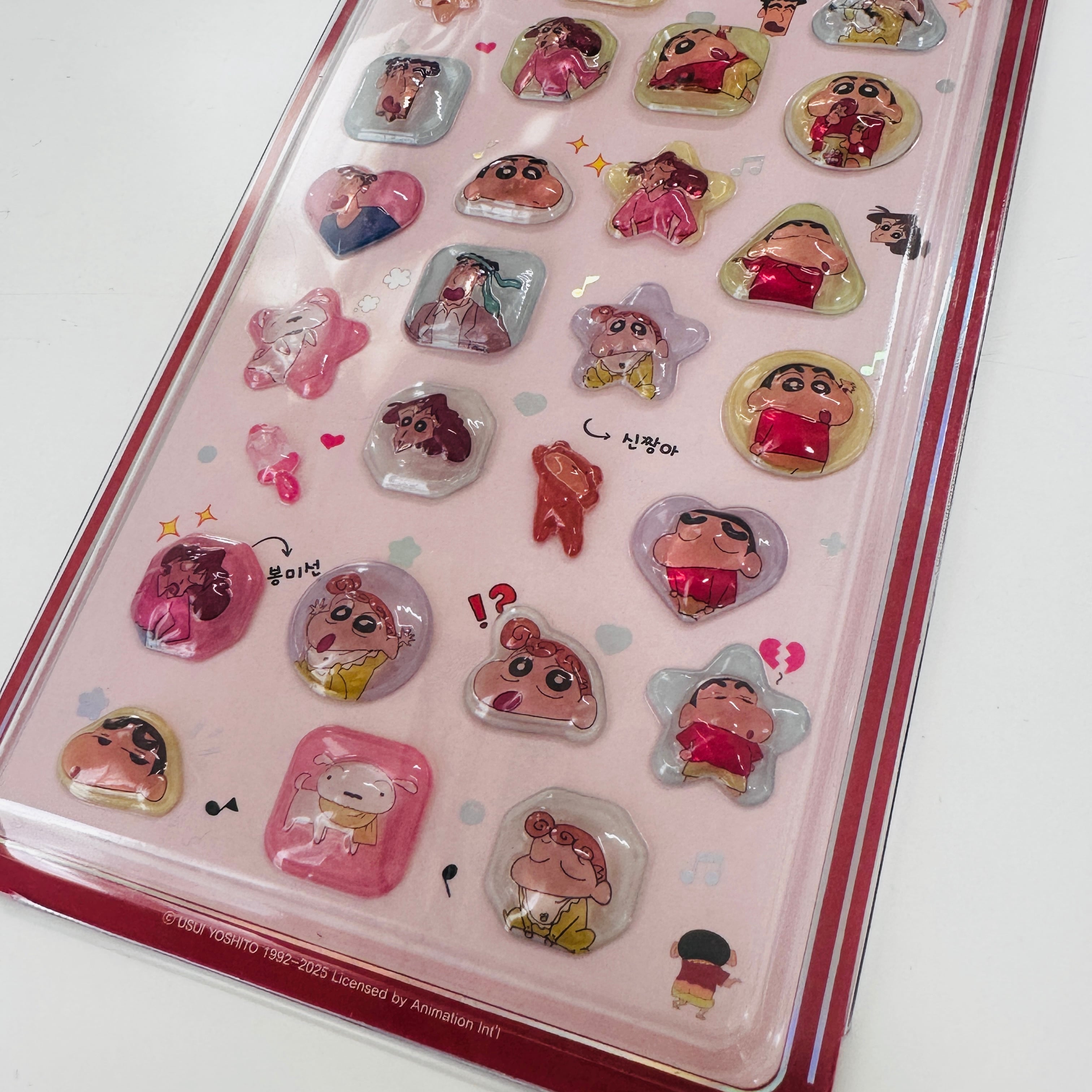 韓国限定】クレヨンしんちゃん ボンボンドロップシール風 3D ぷっくり
