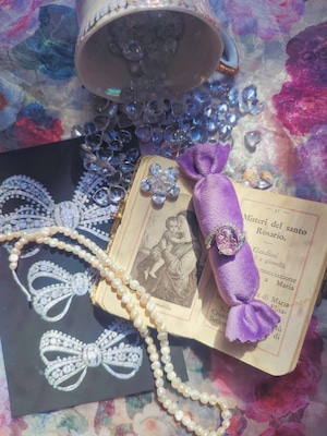 【VIOLET LIGHT AROUND THE PATRON SAINT 2 PAIR RING/(XX420)】