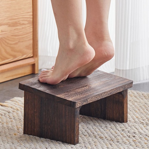 小さいスツール 高さ12.5cm ３カラー 木目調 焼き色 無垢材 スツール 家庭用 玄関椅子 靴用スツール コーヒーテーブル用スツール 大人用 子供用 小さなスツール リビングルーム用 ドア用スツール