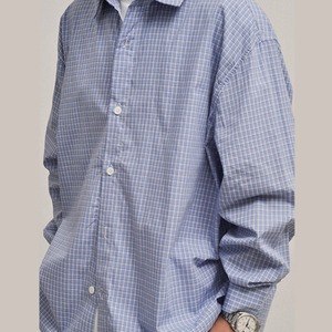 チェックパターン オーバーサイズ ロングシャツ A1966