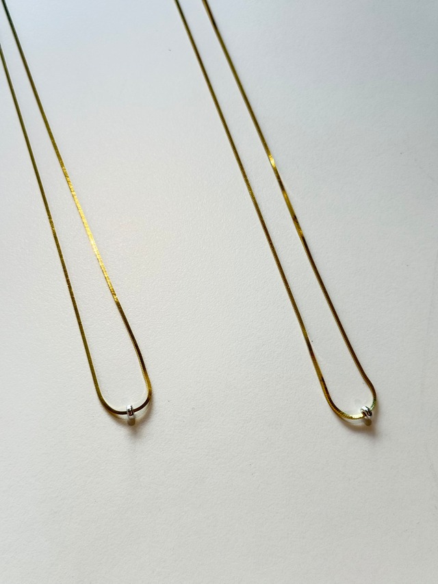 Valentine/ Square Chain Neck Lace gold base