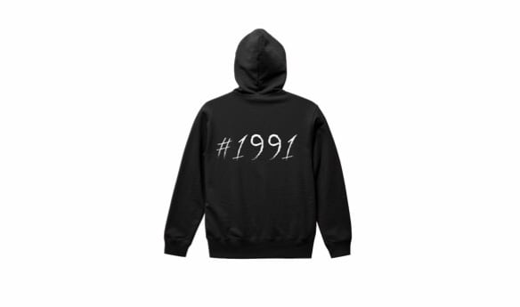 1991 big logo hoodie (bk/wh)