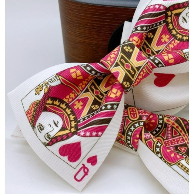 playing cards design red heart ribbon tie brooch 【13cards】 0598