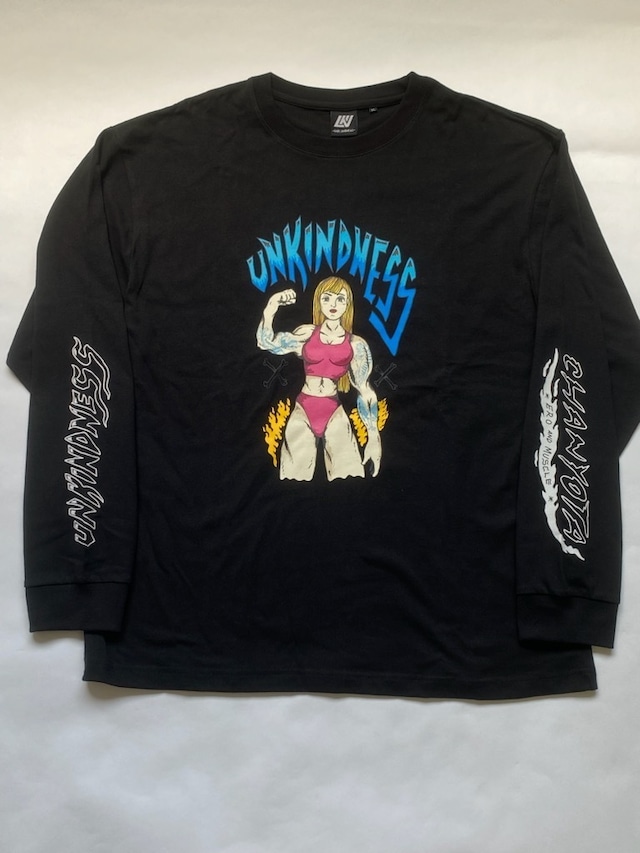 ★★New! ★★「ちゃんよた」選手VS UNKINDNESS コラボ　LONG SLEEVE 長袖Tシャツ【BLACK】