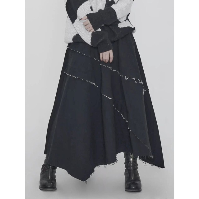 Layered design long skirt C0479