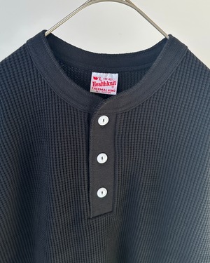 -Health Knit- Thermal King Waffle Henley Neck L/S