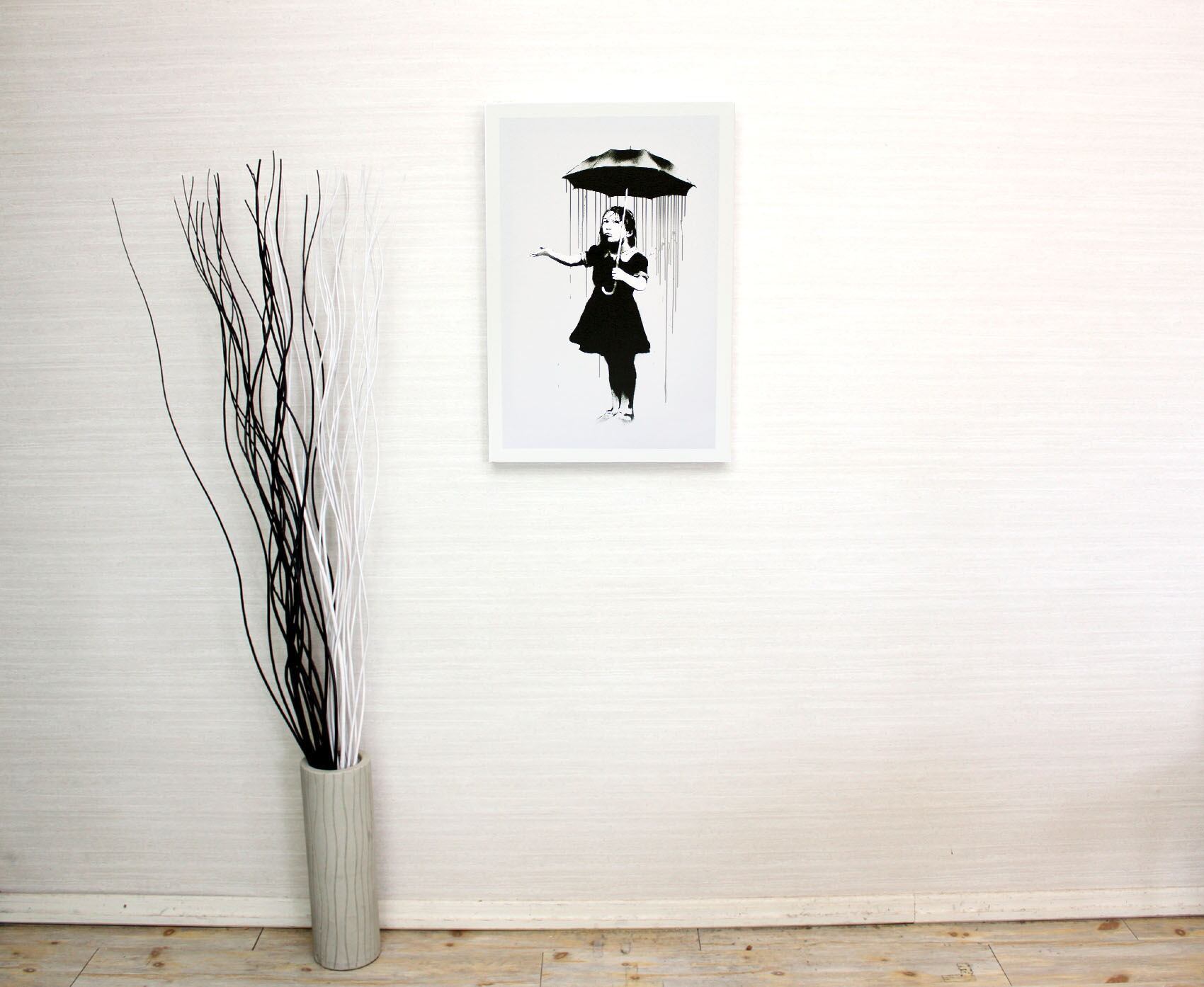 バンクシー「ガール ウィズ アンブレラ/Girl With Umbrella」展示用