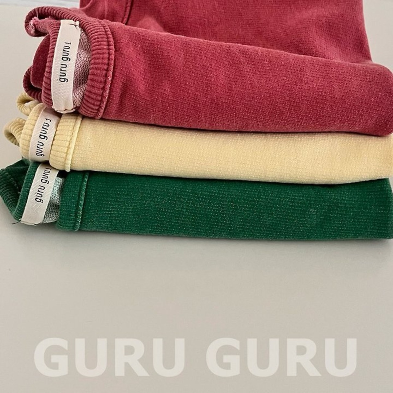 韓国子供服 / 26Autumn / 〖取寄〗guruguru / ピグメントラインTシャツ / ベビー服 *1号~6号*