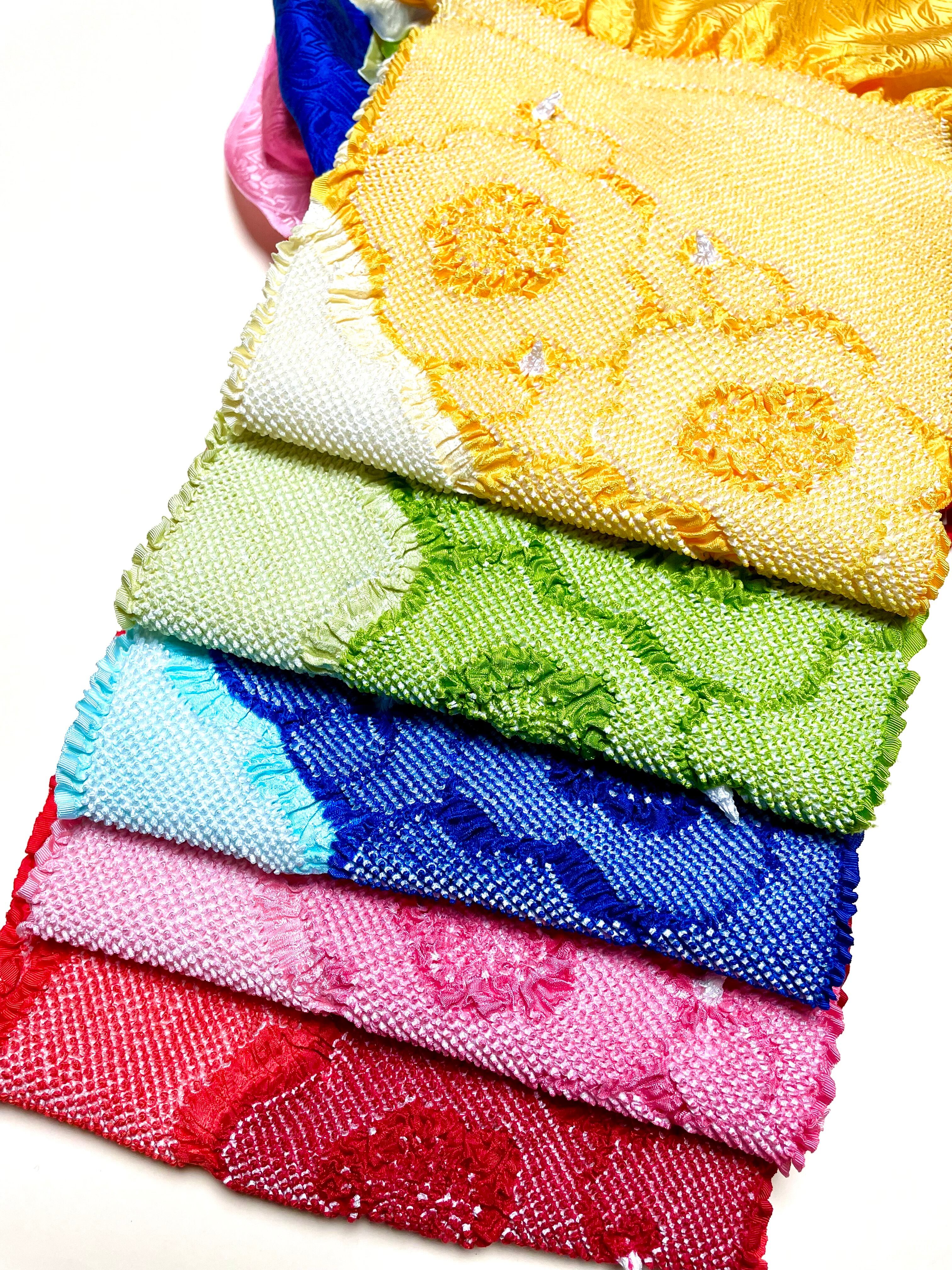 48立 総絞り帯あげ 盛梅染分け 振袖用 | 絞彩苑種田