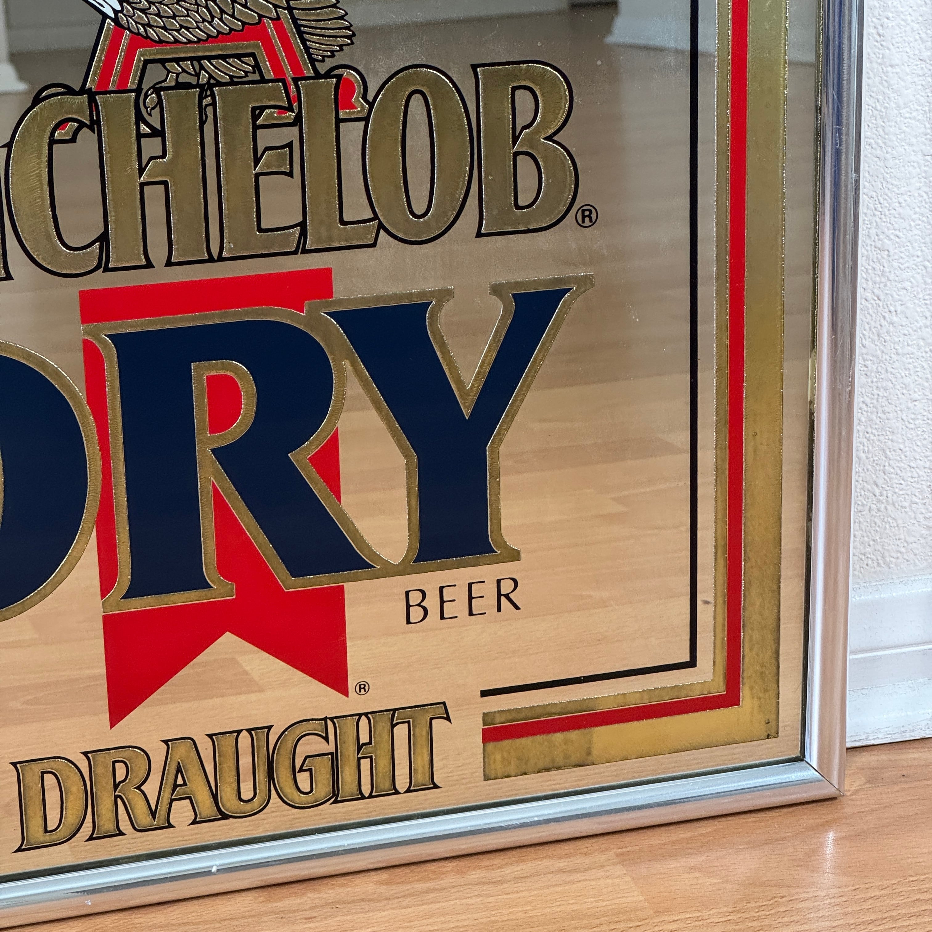 1963【1980–90年代】ビンテージ MICHELOB DRY（ミケロブ） パブミラー