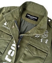 COOLA MADE パッチ&ペイントミリタリージャケット (KHAKI×WHITE) CQ-47052