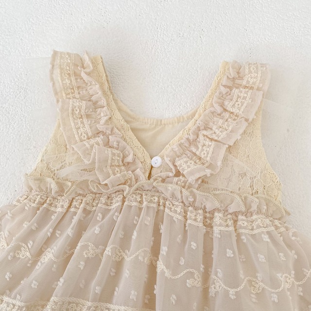 【BABY】フリルレースキャンディロンパースワンピース - 15