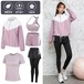 人気 2024 秋冬 【 5点セット 】ヨガウェア上下セット レディース 長袖 半袖ショーツ トップス タンクトップ 春夏 速乾 運動ズボン ホット ジャージ ヨガパンツ レギンス セットアップ