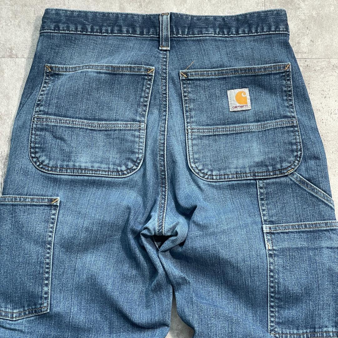 10s メキシコ製 デニム ダブルニー Carhartt カーハート 30×34 | ib2