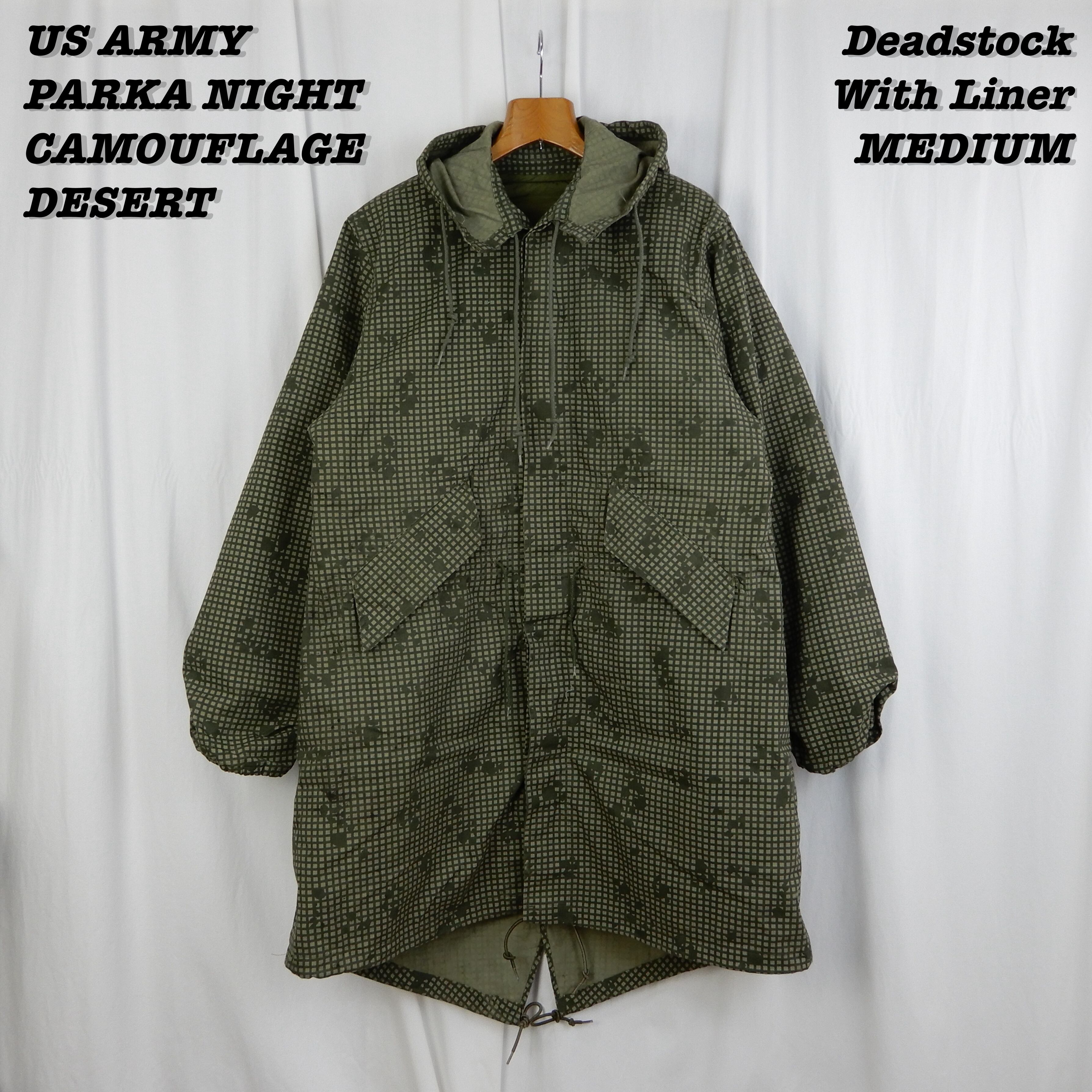 US ARMY PARKA NIGHT CAMOUFLAGE DESERT Deadstock With Liner | Loki  Vintage&Used powered by BASE