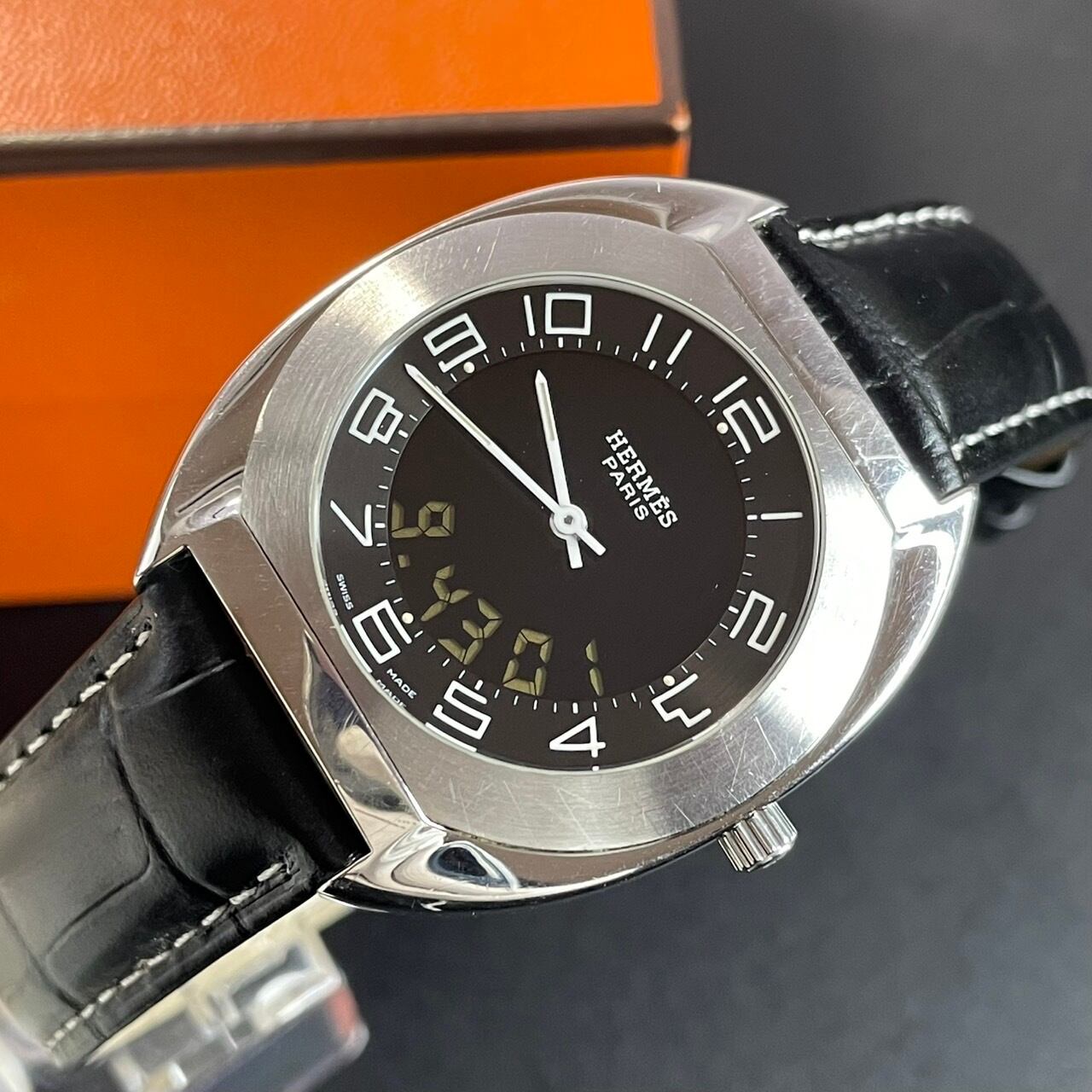 【良品 正規品】エルメス 腕時計 エスパス デジアナ 希少 ユニセックス 可動品 HA-6533| エルメス HERMES ESPACE デジアナ 東京銀座エルメス店