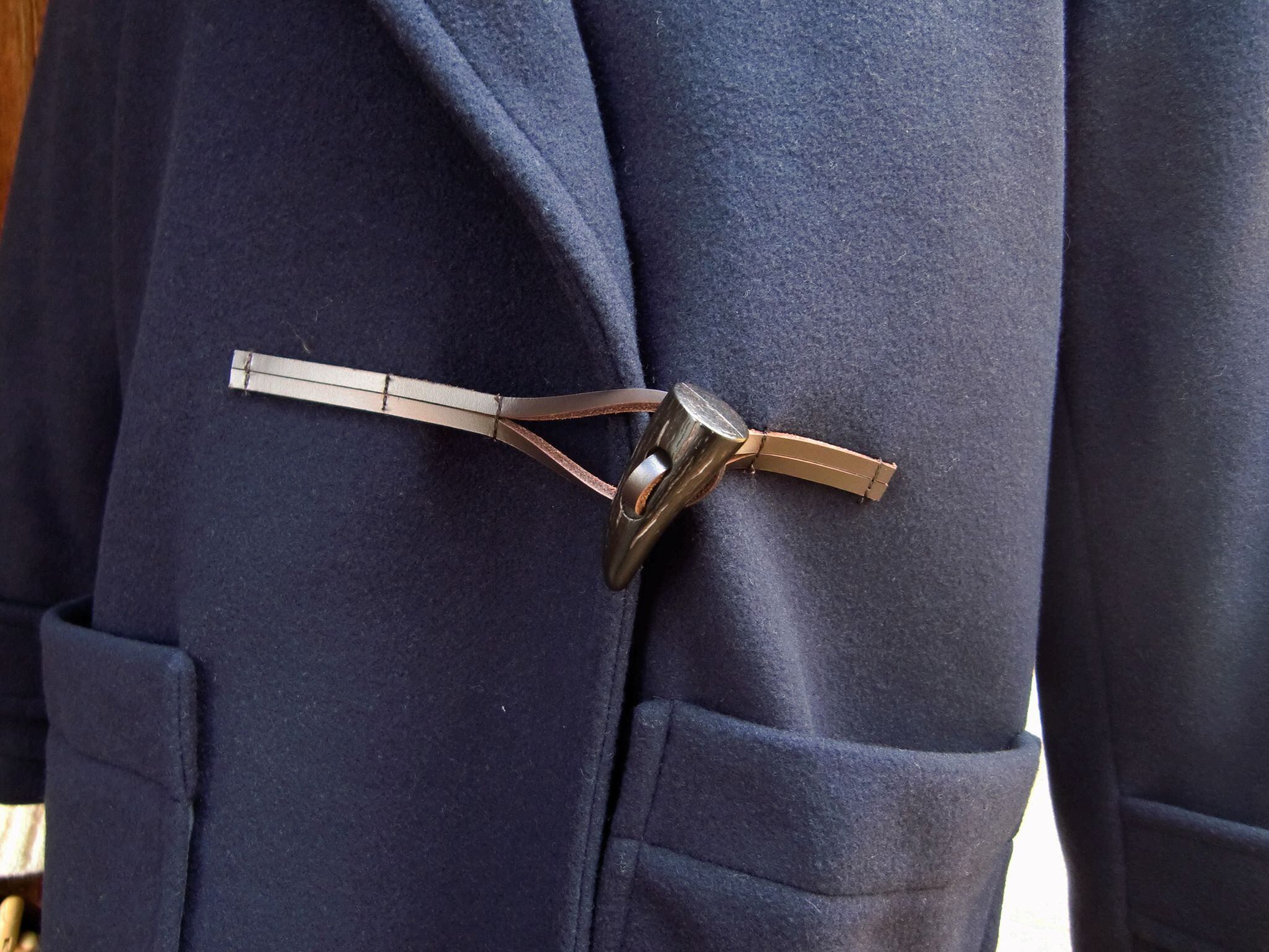 Munich マイクロシープダブルジャージダッフルコート ネイビー Munich｜マイクロシープダブルジャージダッフルコート | Rakuten