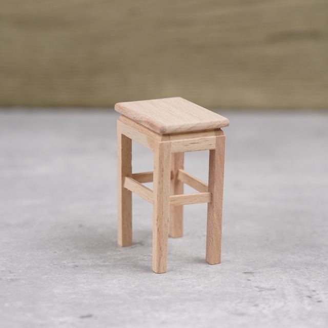 020-30058　ミニチュア家具　table&chair　スツール　レクタングル　ハイタイプ