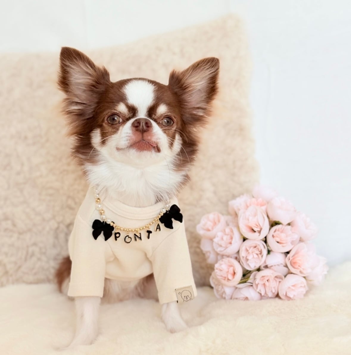 大きなリボンお名前ネックレス