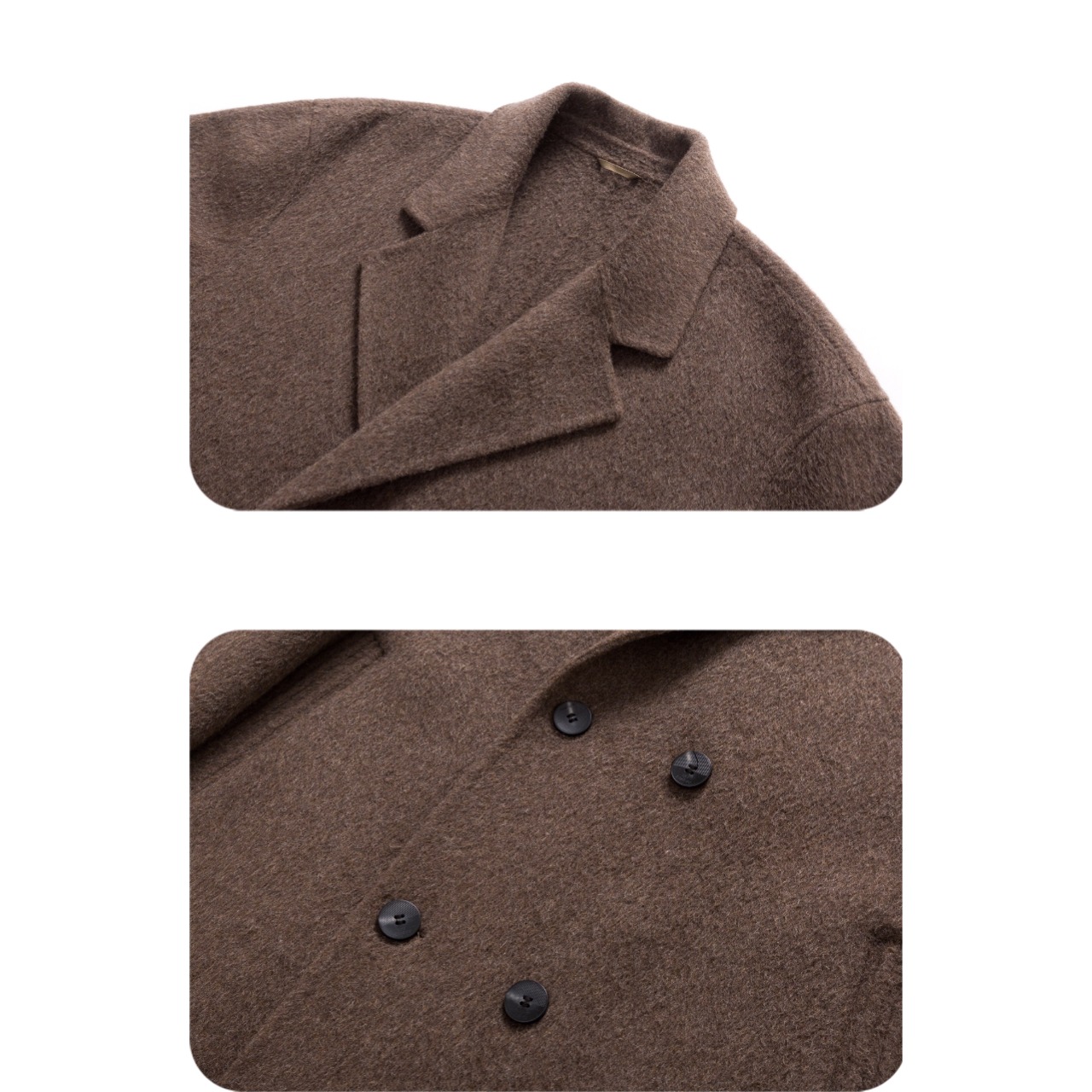 ダブルブレスト ヒップ丈 オーバーサイズコート af0402