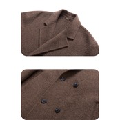 ダブルブレスト ヒップ丈 オーバーサイズコート af0402