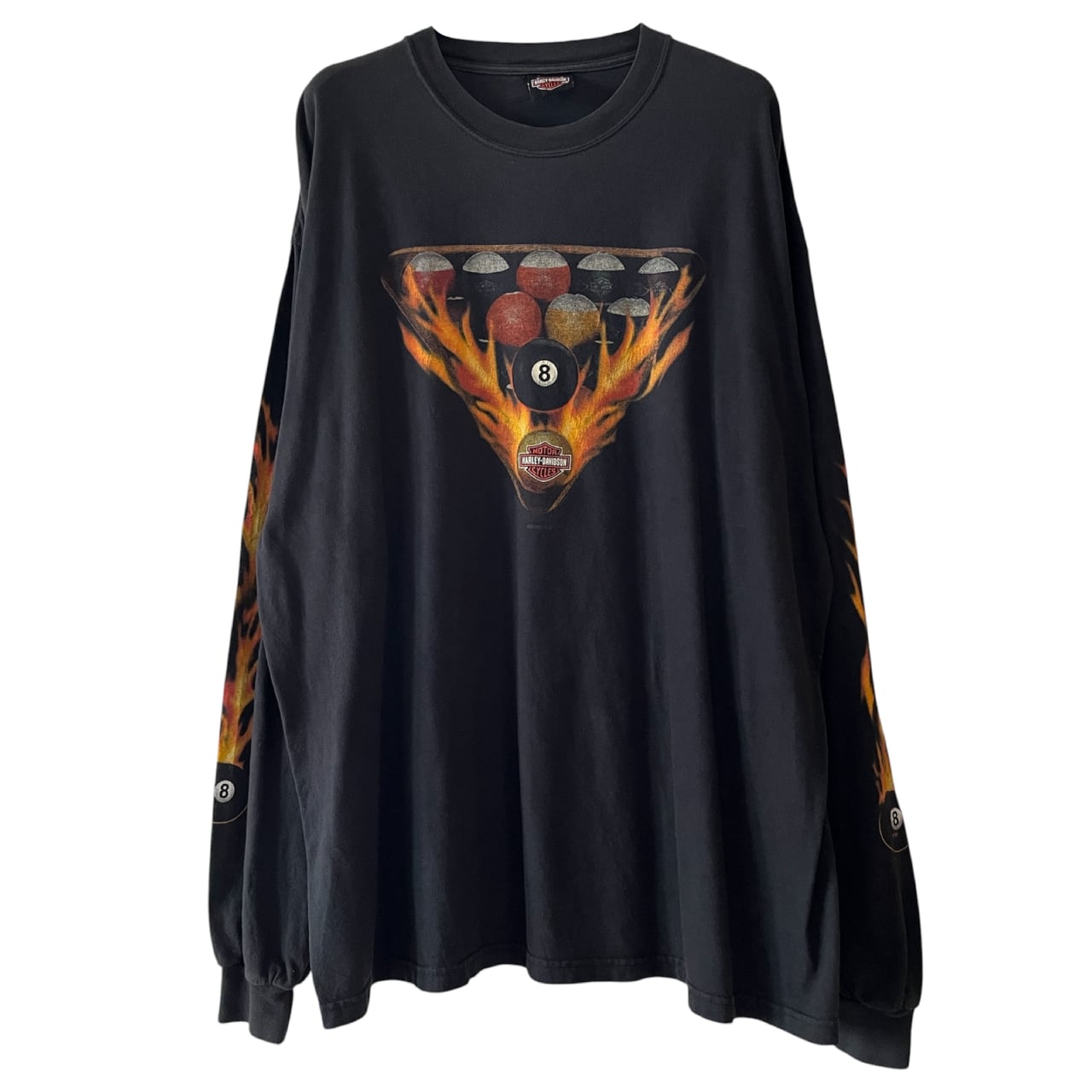 Harley Davidson 2005 Pool 8 Ball Flame Long Sleeves Tee | Vintage