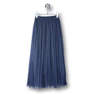 デニムプリント風プリーツスカート