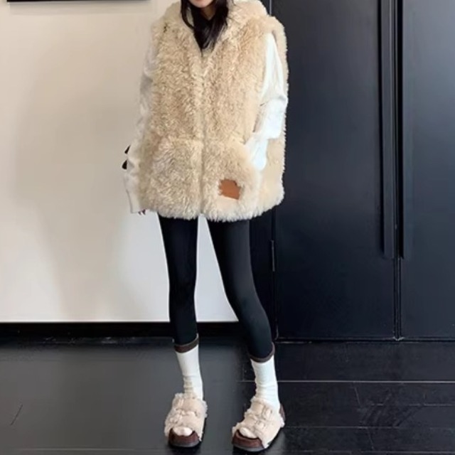 Retro Hoodies Vest Sleeveless Jacket 12597