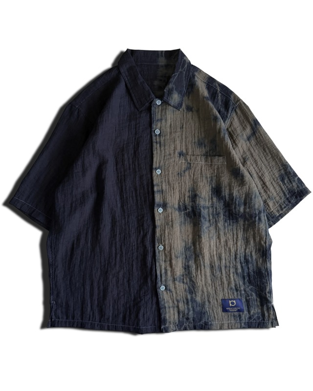 【1着限定販売 / 即日発送】藍染めタイダイシャツ　流木