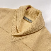 TOMORROWLAND tricot トゥモローランド ウール100% ショールカラー ニット セーター サイズ L /アイボリーベージュ系