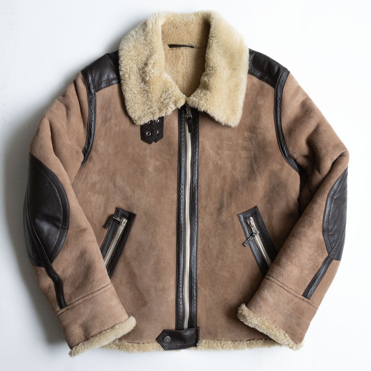 C.P. Company シーピーカンパニー　本革ムートンジャケット　46 美品】C.P.COMPANY【ムートン ジャケット】46 レザー シーピー