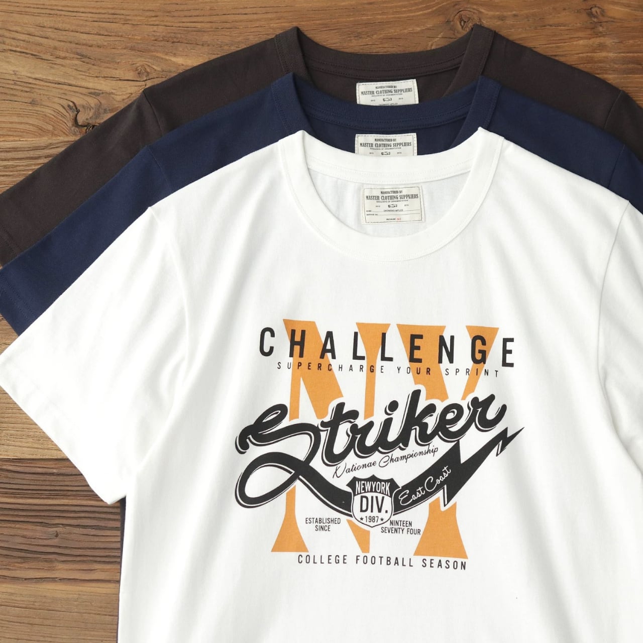 バックプリント クルーネック カレッジTシャツ 00411