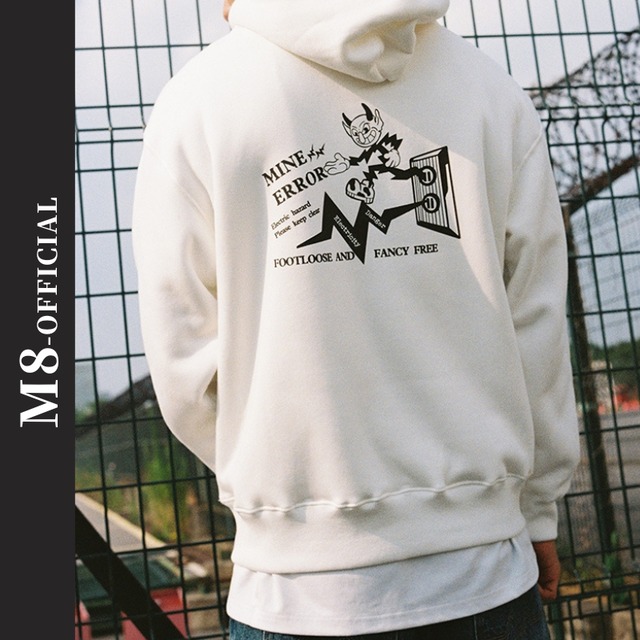 back print hoodie 4color M0531