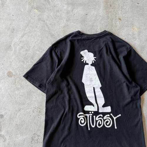 STUSSY / shadowman back print T-shirt size M