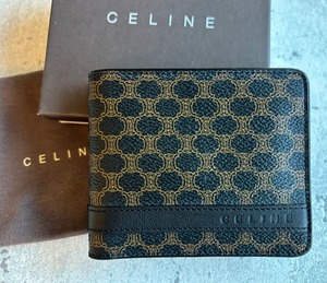 CELINE ブラックマカダム お札入れ 箱付き