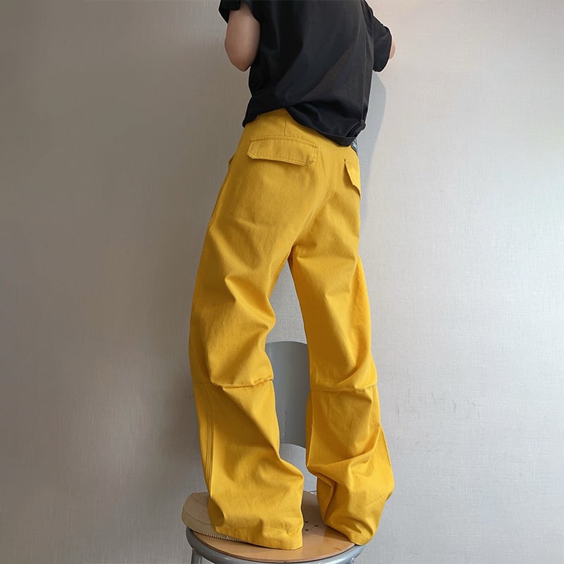 dannyandzee黄色ルーズシルエットカーゴパンツ | mblueshop