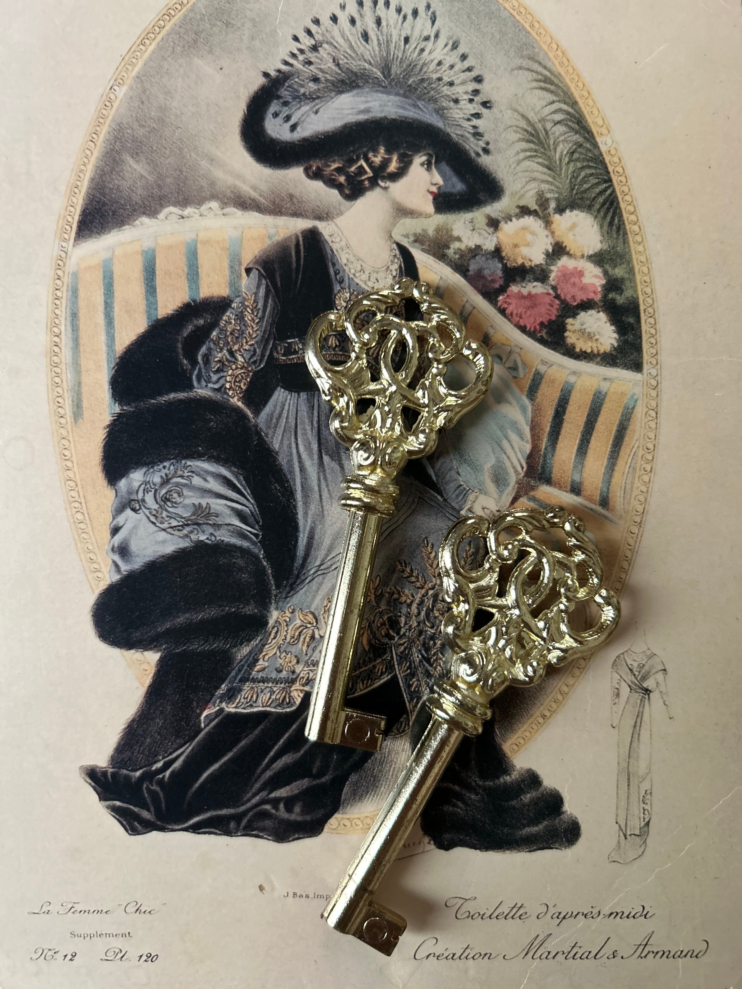 デコラティブなフランスのKey ゴールド インテリア アクセサリーパーツ