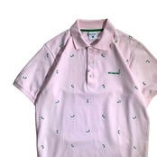 "00's Columbia" pink polo shirt