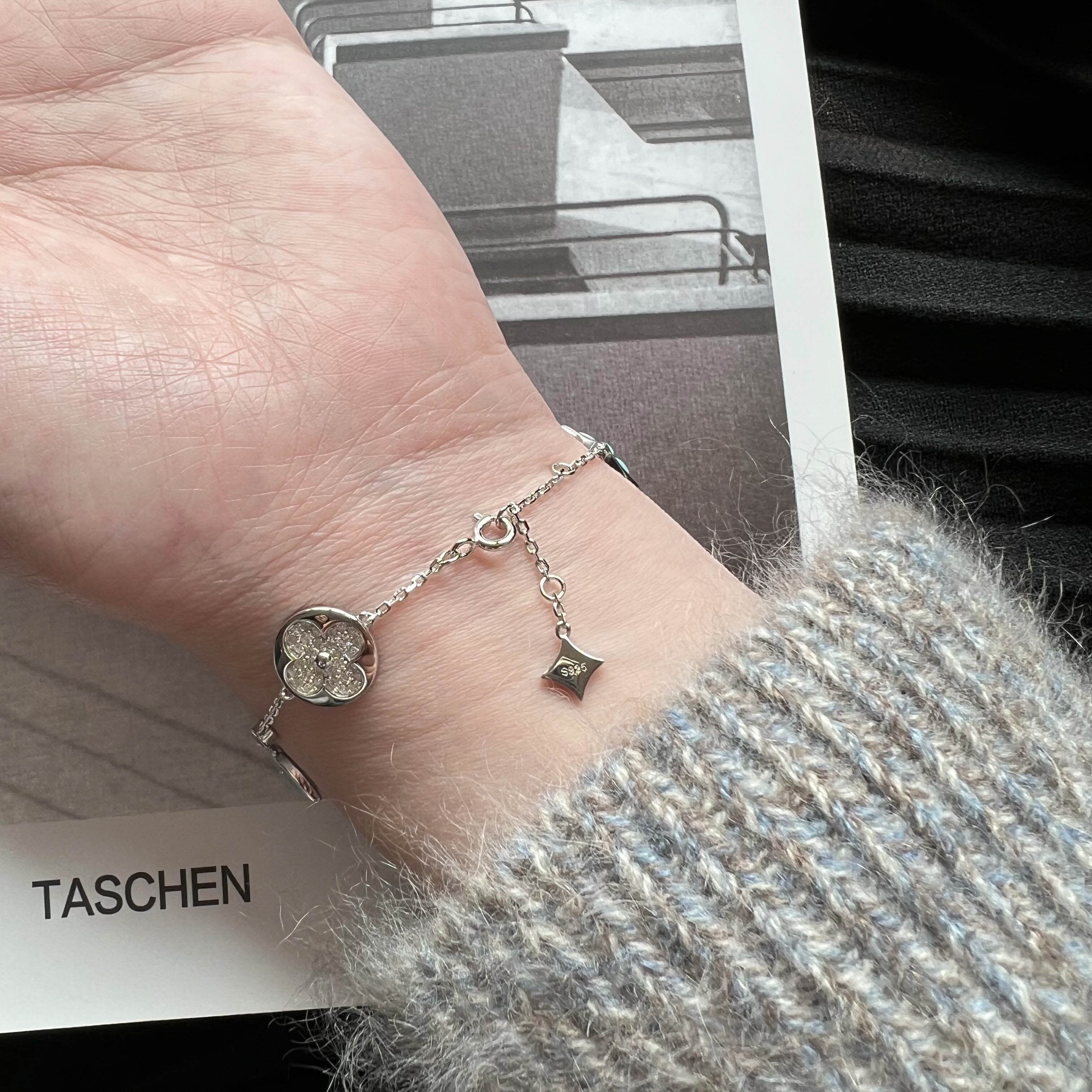 Silver925モアサナイトラッキーモチーフブレスレット | hoshine