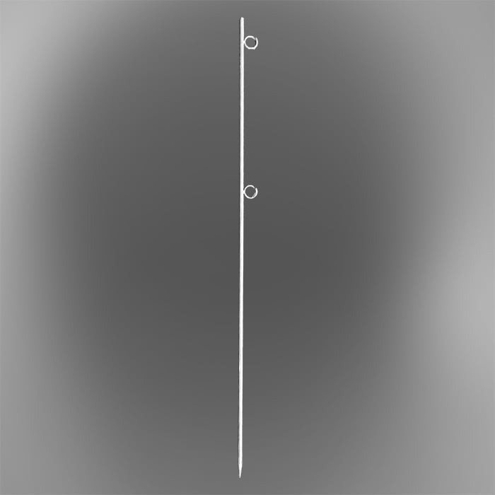 受注生産品 ロープスティック 白色 Φ14×1500 100本組 ホワイト 二段掛け可（ダブル）納期は約2ヶ月 ロープピン (ロープ杭・支柱）ネットプロテクター,ネットフェンス,トラロープに,鉄ピン,ブタピン,ロープ止め金具,工事現場,ロープロッド ロッド ホワイト 棒