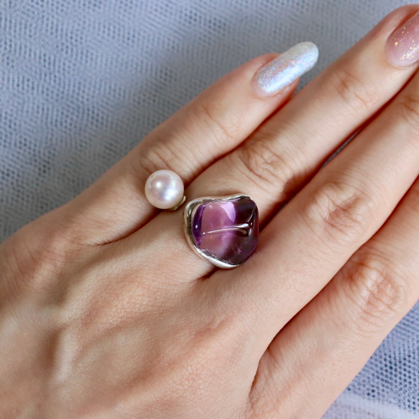 あこや シルバーオープンリング 【公式通販】