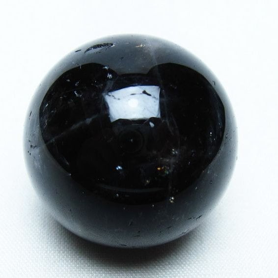 モリオン 丸玉 35mm 黒水晶 スフィア 置物 一点物 141-8036
