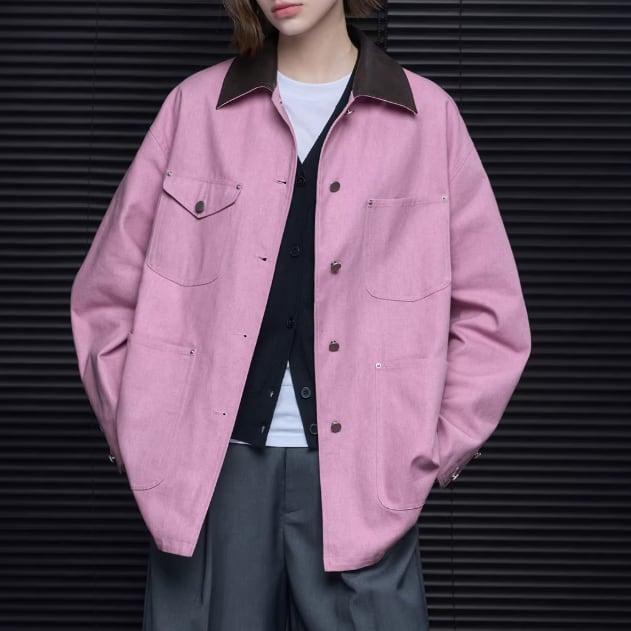 URU】Coverall jacket - PINK | Pay ID