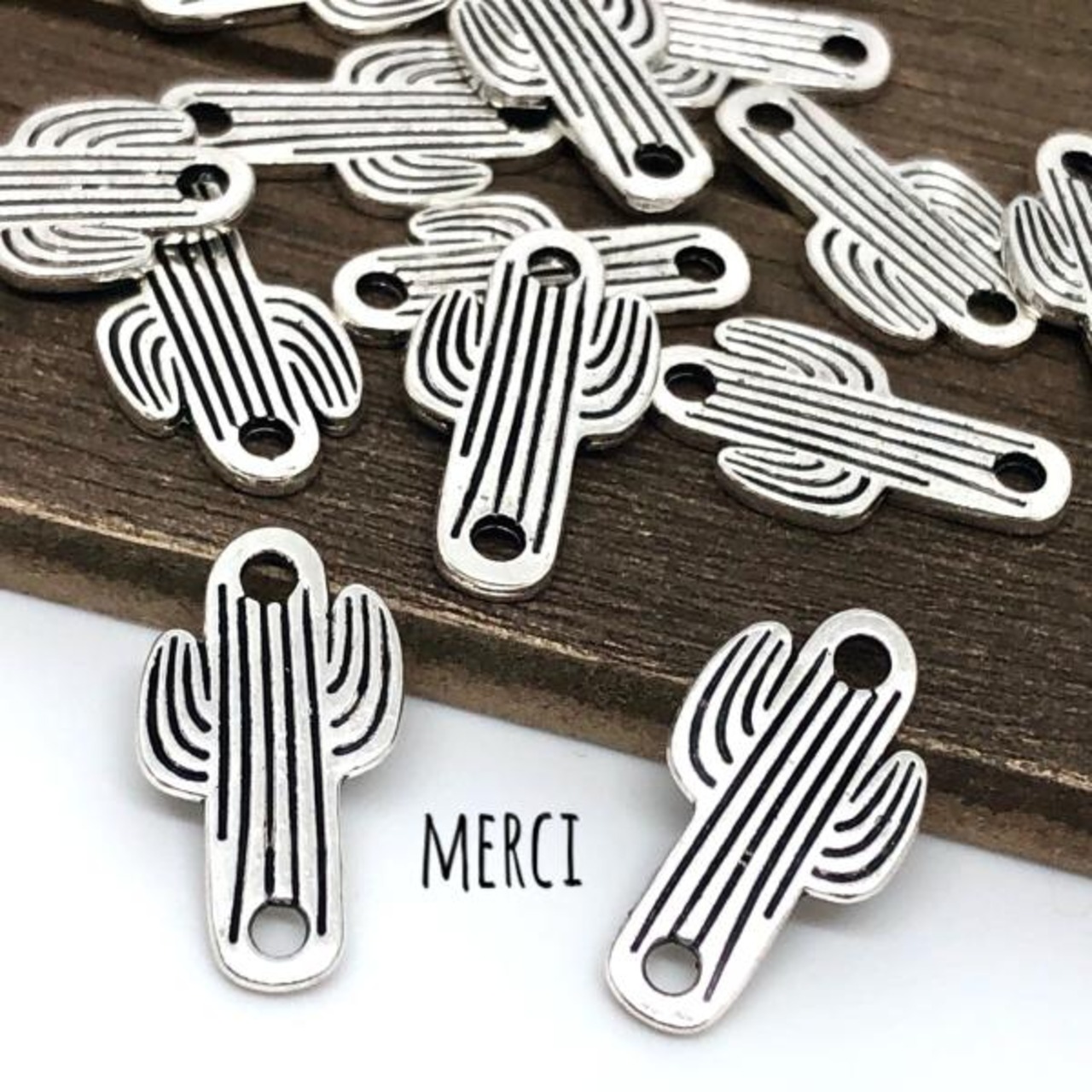 【2個】上下カンサボテンコネクター /チャーム/