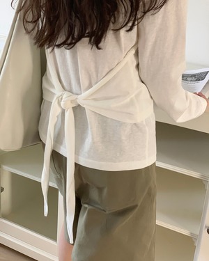 レイヤードドレープロングスリーブ  2color A0435