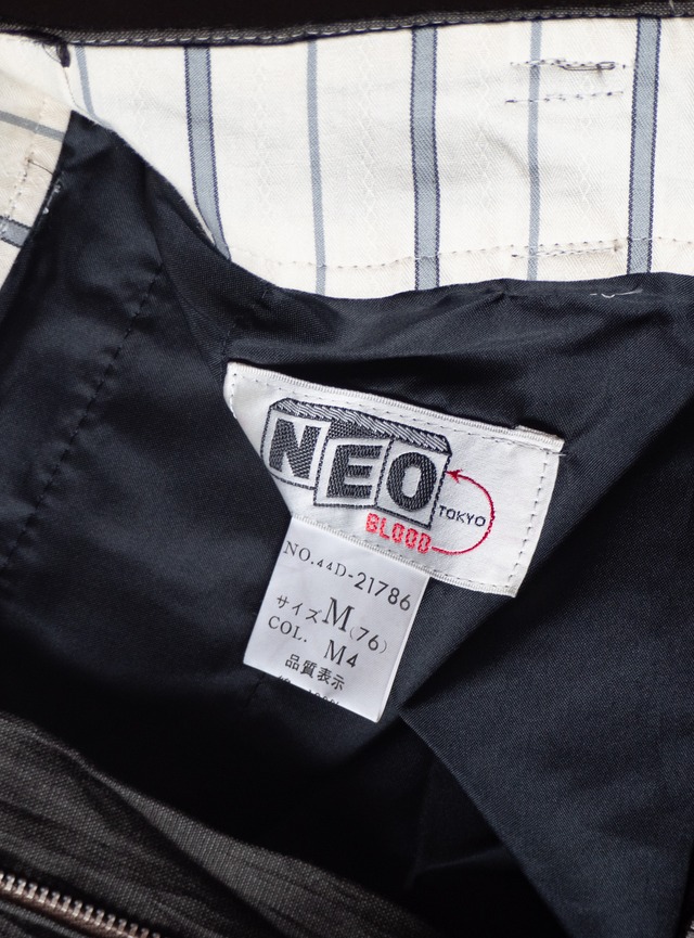 "NEO BLOOD TOKYO" 1990s Cotton crepe trousers