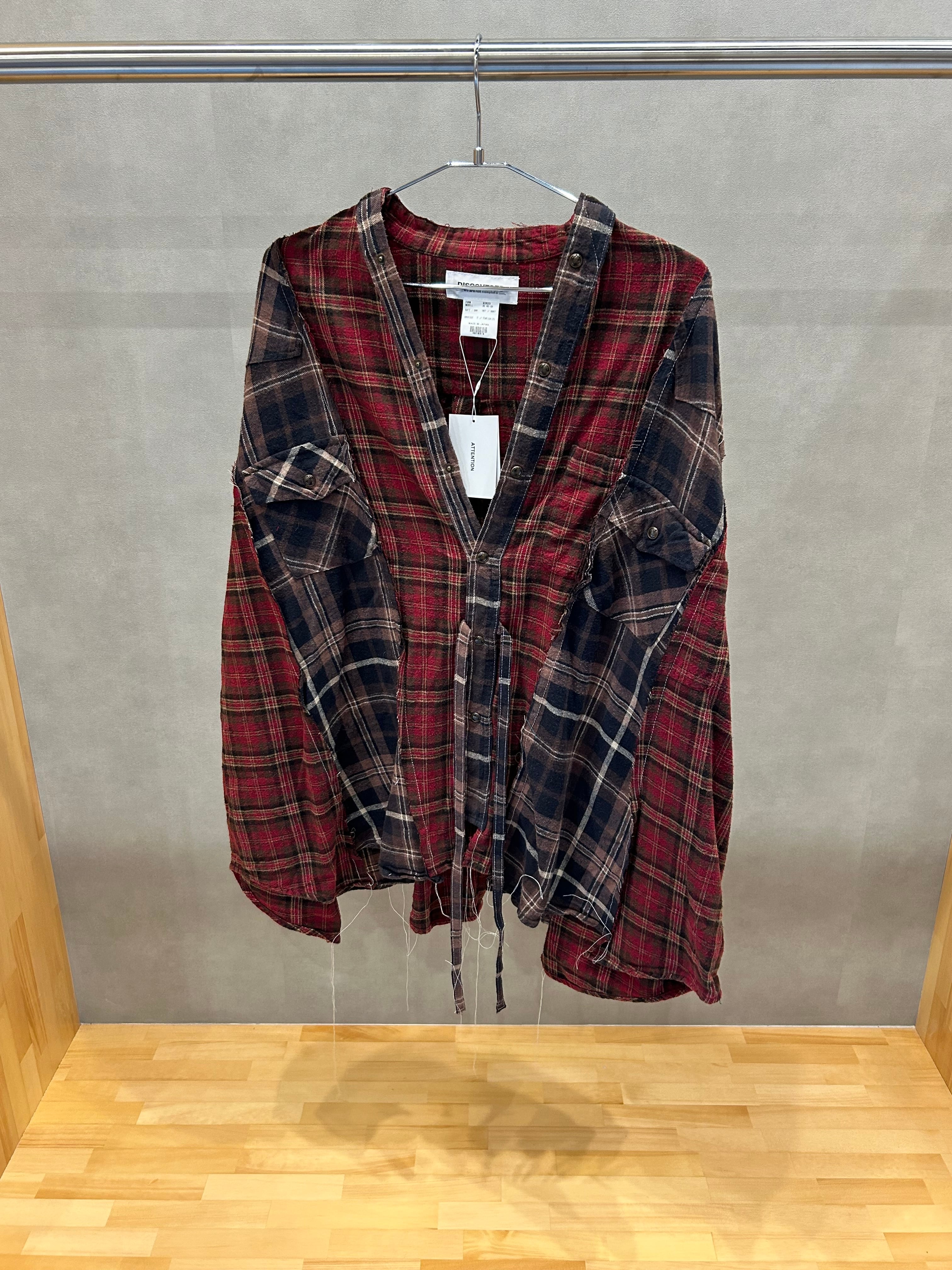 DISCOVERED ディスカバード】Docking Wide Nel Samue Shirt RED 2